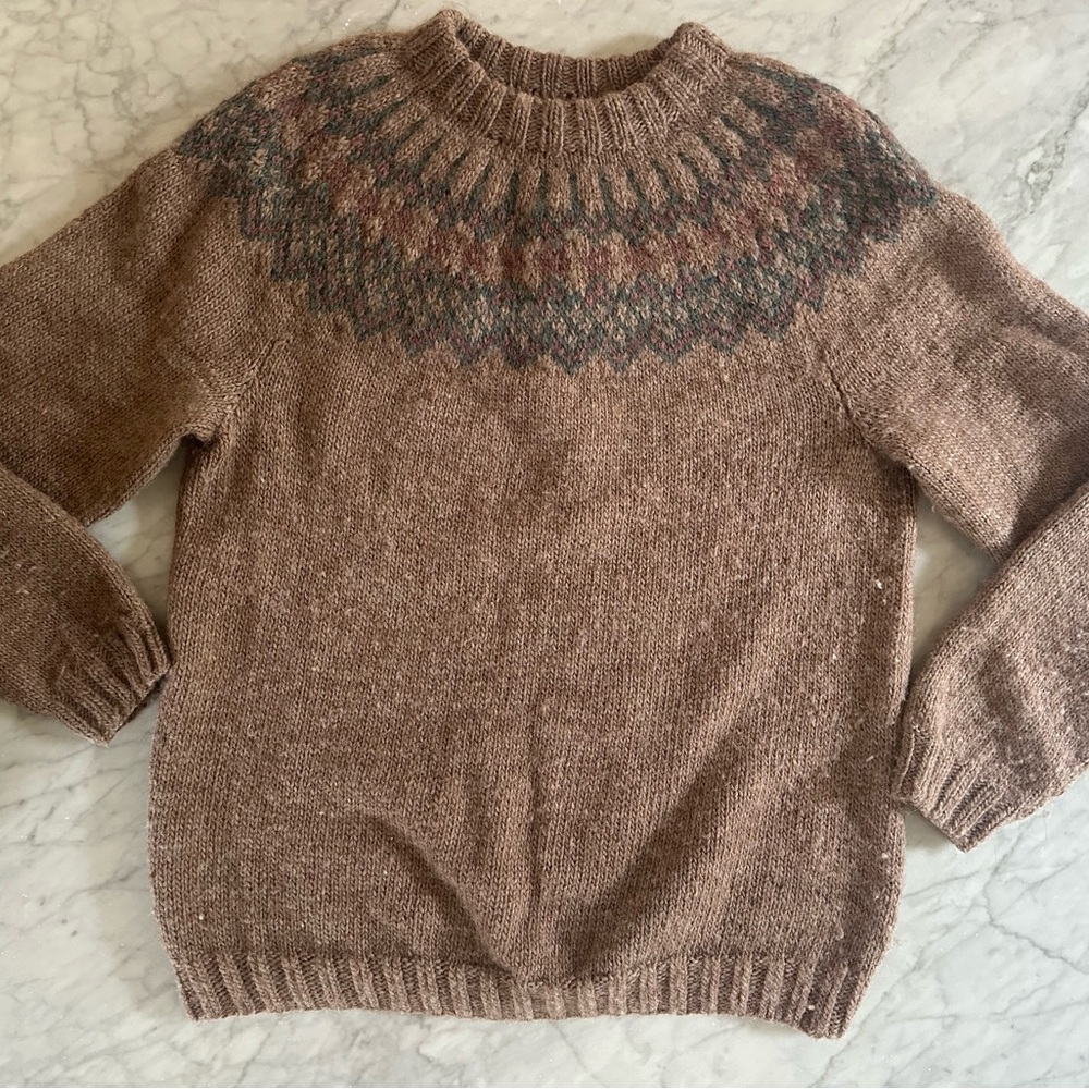 Vintage Handknit Fair Isle Sweater